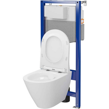 CERSANIT Zestaw podtynkowy AQUA PLUS mechaniczny z miską CITY i deską S701-794